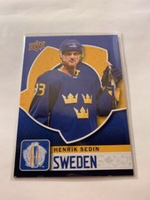 2016 HENRIK SEDIN #WCH-38 Team Sweden Vancouver Canucks World Cup of Hockey