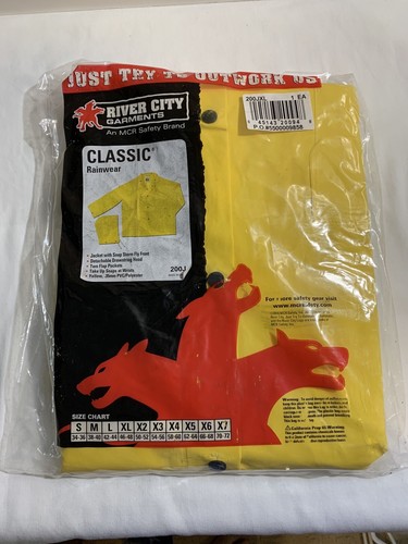 River City Garments Yellow Rain Jacket 