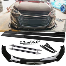 Front Bumper Lip Spoiler Side Skirts Rear Lip Glossy Black For Chevrolet Onix