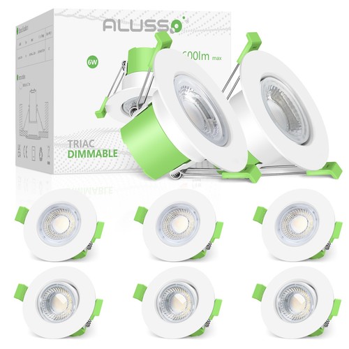 Fire Rated LED Dimmable Downlight Recessed Ceiling Spotlights IP65 White Chrome - Picture 9 of 12