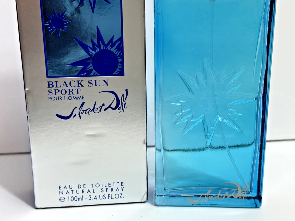 Black Sun Sport Por Salvador Dalí Hombres Colonia EDT Spray 3.4oz / 100ml Caja Abierta Foto 2 de 4
