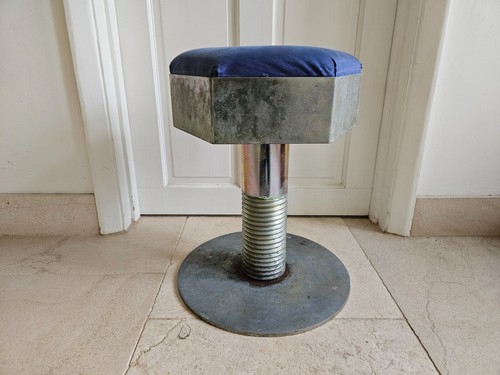 Industrial Metal Stool Styled as Bolt Screw Washer  for Garage Workshop - Picture 4 of 12