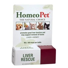HomeoPet Liver Rescue, Natural Liver Support for Pets, 15 Milliliters