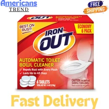 Iron OUT Automatic Toilet Bowl Cleaner, Toilet Cleaner, Pack of 1, 6 Tablets,