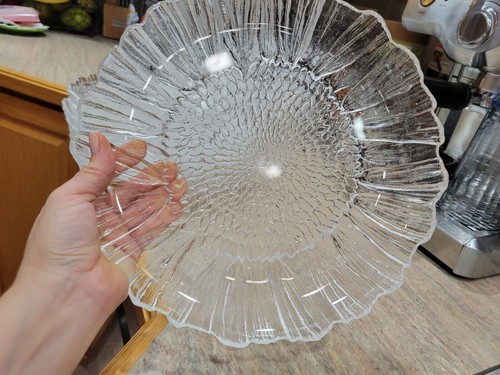 8er Set ~ Kosta Boda Schweden Lydia Kristall Sonnenblume Runde 10 Zoll Essplatten - Bild 10 von 15