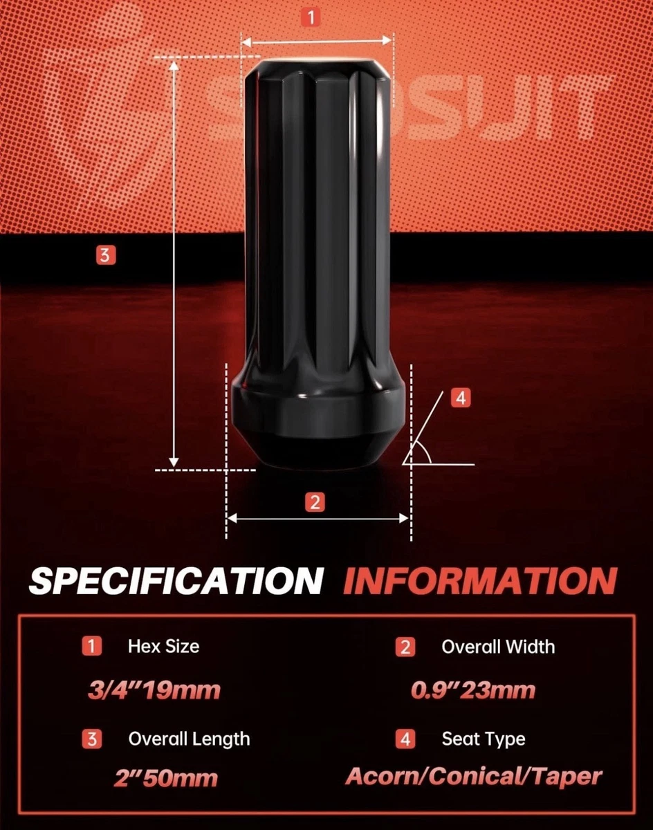 Sposuit Lug Nuts M14x1.5 24pcs photo 2
