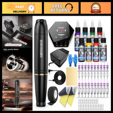 Complete Tattoo Gun Kit for Beginners - Rotary Tattoo Machine  Cartridge Suppli