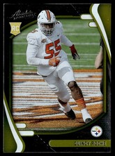 2021 Panini Absolute Quincy Roche Rookie Pittsburgh Steelers #164