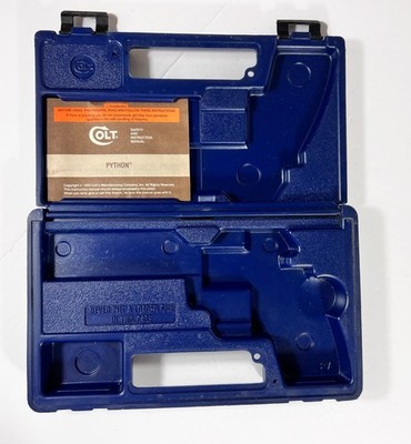 Original Molded Colt Python Blue Plastic Hard Case 1993 + OEM Manual