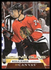 2020-21 Upper Deck UD Canvas YG Nicloas Beaudoin Rookie Chicago Blackhawks #C99