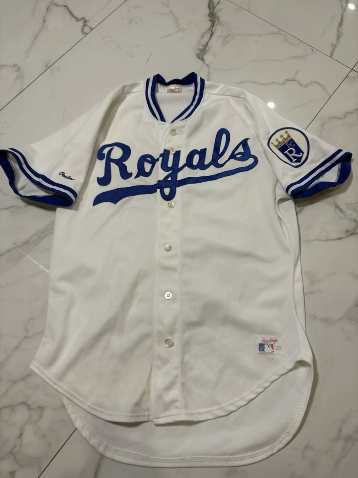 Vintage 80s Rawlings Authentic Kansas City Royals Baseball Jersey Men Sz 44 Rare - Image 2 of 4