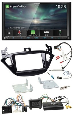 Kenwood Bluetooth USB 2DIN Lenkrad TMC DAB Navigation für Opel Adam Corsa E ab 2