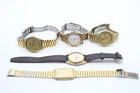 F x5 Vintage Gents Quartz Seiko Wristwatches Not Working inc SQ, Gold Tone etc