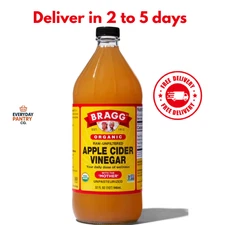 Bragg Organic Apple Cider Vinegar with the Mother, Raw and Unfiltered, 32 fl oz.