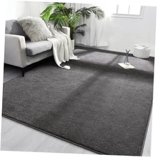  Area Rugs for Bedroom Living Room, 5x8 Dark Grey Super Soft Comfy Thickened 