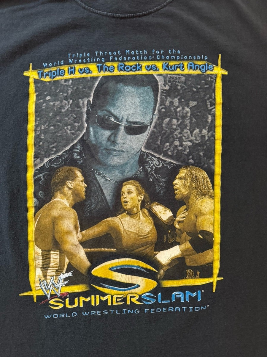 WWF 2000s プロレス Tシャツ 2000s WWF THE ROCK プロレスTシャツ 表記XL - 古着屋HamburgCafe