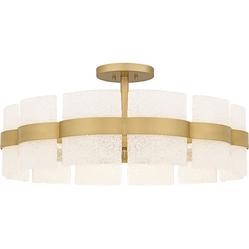 Quoizel Sweeney 6Lt Semi-Flush Mount, Gold/Clear/White Sand Inside - SWE1730SGD - Picture 1 of 1