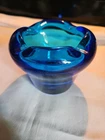 Vintage Blue Murano Art Glass Ashtray
