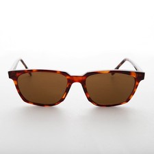 Unisex Beatnik Mod Classic Vintage Sunglass Tortoise / Brown Lens - Ronnie