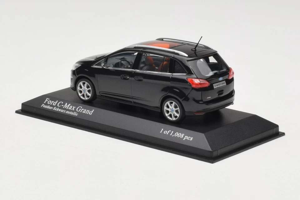 400089100 Ford C-Max Grand Black Metallic Minichamps 1/43 - Image 3 of 4