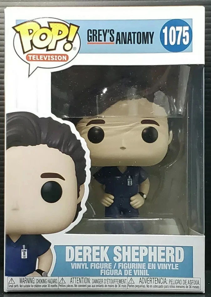 Funko Pop + Protector! TV #1075 Grey's Anatomy - Derek Sheperd *Mint*