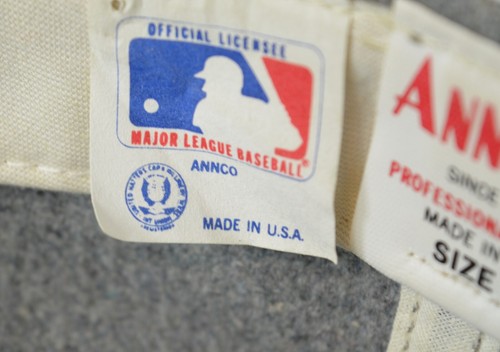 Vintage ANNCO Professional Model MLB Baseball Cap (Gray/Red) Size 7 Made in USA - Picture 9 of 13