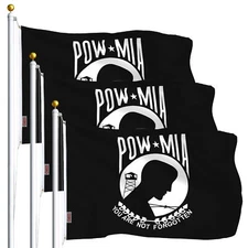 THREE PACK POW-MIA Black Flag You are Not Forgotten Prisoner of War 3x5ft G128®