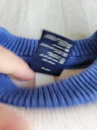 OSH Kosh Boys 4 Pullover Sweater Knit Beige Red Blue Logo Hockey Casual Preppy - Picture 4 of 12
