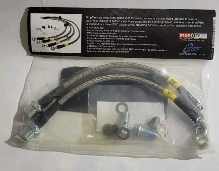Manguera hidráulica de freno-líneas de acero inoxidable Stoptech 950.44507 Toyota Lexus Foto 2 de 2