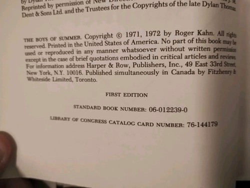 Roger Kahn THE BOYS OF SUMMER First Edition 1972 Hardcover & Dust Jacket HCDJ - Picture 2 of 12