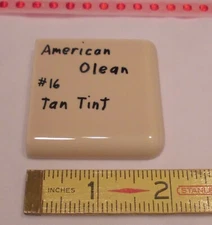 Tan - Lighter Brown: 2" X 2" X 5/16" Ceramic Surface Bullnose Corner Tile: A.O.