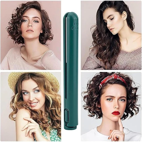 Mini Dual-Purpose Curling Iron 2 in 1 Travel Hair Straightener USB Curler Fast - Picture 7 of 15
