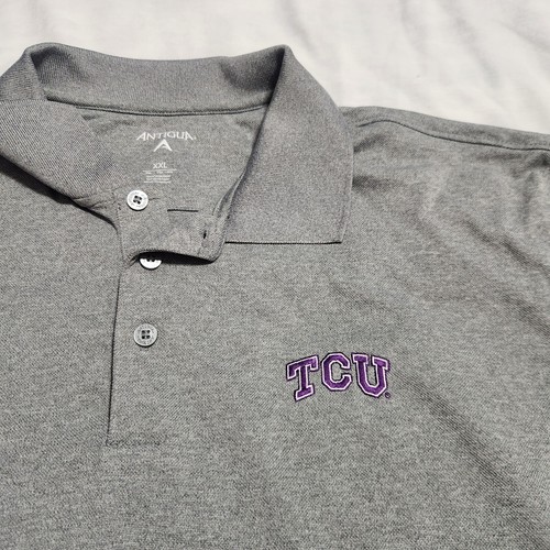 TCU Horned Frogs Embroidered Gray Antigua Polo XXL NCAA Texas Christian tcu-horned-frogs-embroidered-gray-antigua-polo-xxl-ncaa-texas-christian