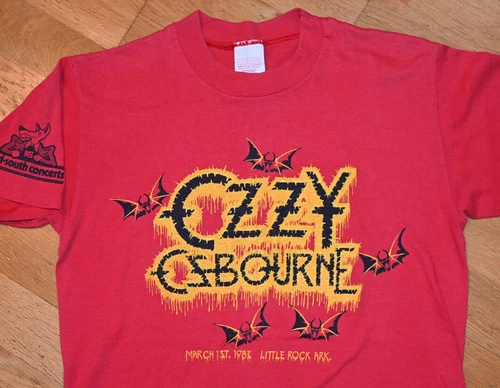 OZZY OSBOURNE 80s Arkansas Concert tour tee shirt 1980s vintage concert t-shirt, vintage, single stitch, B+ condition
