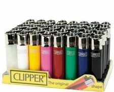 40X Clipper Original The Super Lighters MINI Refillable Assorted Solid Colours