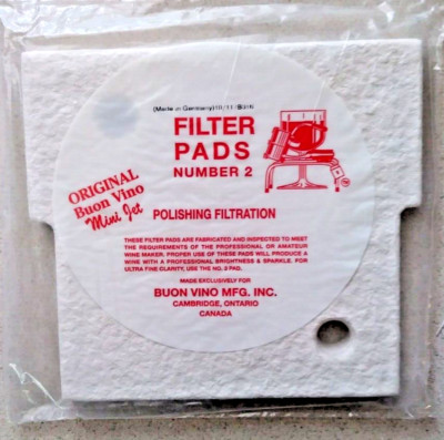 1 pack of 3 Buon Vino Mini-Jet Filter Pads - #2