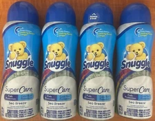 4 Pack Snuggle Super Care Sea Breeze In-Wash Scent Booster 19oz/538g Each Bottle