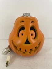 VTG Paper Magic Group 1998 Halloween Foam Blow Mold Light Up Jack-o-Lantern