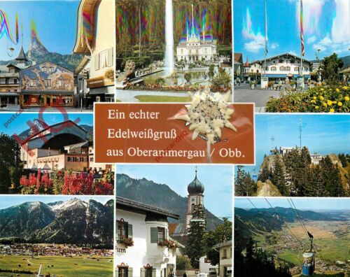 Carte postale photo > Oberammergau, Real Edelweiss intégré dans la carte - Photo 1/2