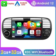 7" Android 12 Apple Carplay Car Stereo Radio WIFI GPS BT For Fiat 500 2007-2015
