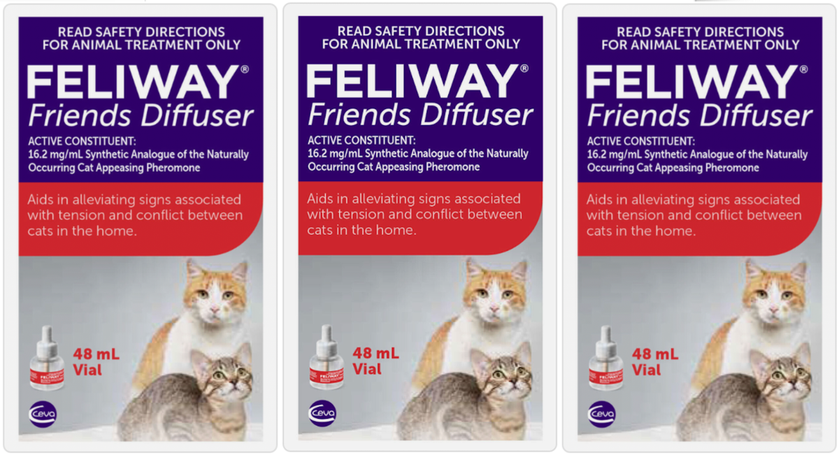 GENUINE Feliway Friends Diffuser Refill x 48mL Happy Cats 30 Day