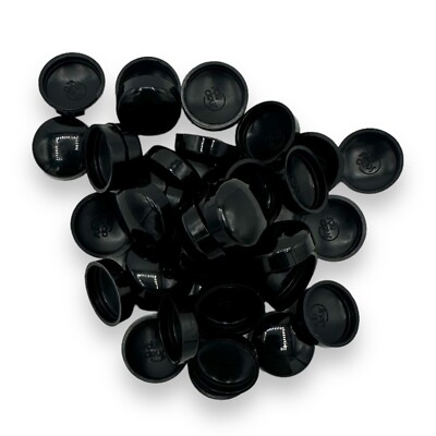 Domschraube Abdeckkappen schwarz, zweiteilig glänzend 6/8g Snap-Caps  Unicaps Schrauben