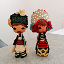 Trachtenpuppen aus Bulgarien, 2 Stück , Vintage