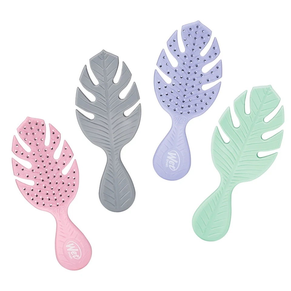 Pacote com 12 escovas úmidas mini esguicho CORES SORTIDAS escova de cabelo desembaraçadora a granel solta - Imagem 4 de 4