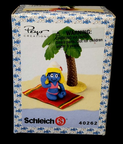Schlümpfe Schlumpf Urlaub Strand Sommer rosa sexy Mädchen Bikinituch Schleich Peyo