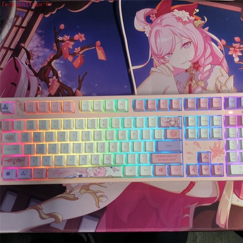 Honkai Impact 3 Official Elysia Mechanical Keyboard DIY RGB Colorful Backlight - Picture 17 of 19