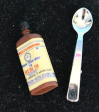 Miniature Vitameatavegamin Spoon Bottle Mattel I Love Lucy TV Commercial 2pc Set