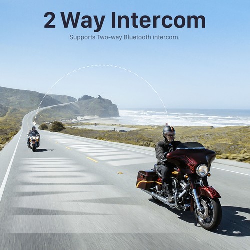 FX10C Interfono Moto Auricolare Bluetooth 5.4 Citofono 10 Mesh Radio FM - Foto 12 di 13