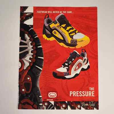 #ad Vintage Marc Ecko Footwear Pressure Print Ad 2000 Poster Decor Y2K Hip Hop Promo $10.49