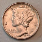 1943 Mercury Dime 10 Cents - FREE SHIPPING cd -